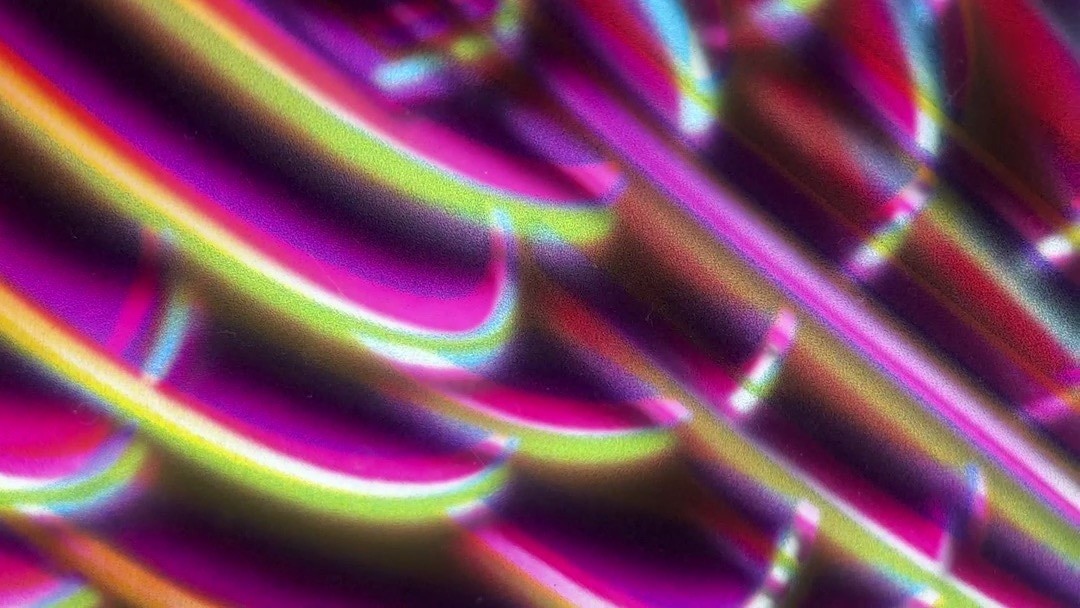 Curved color planes · close view — Layered detail