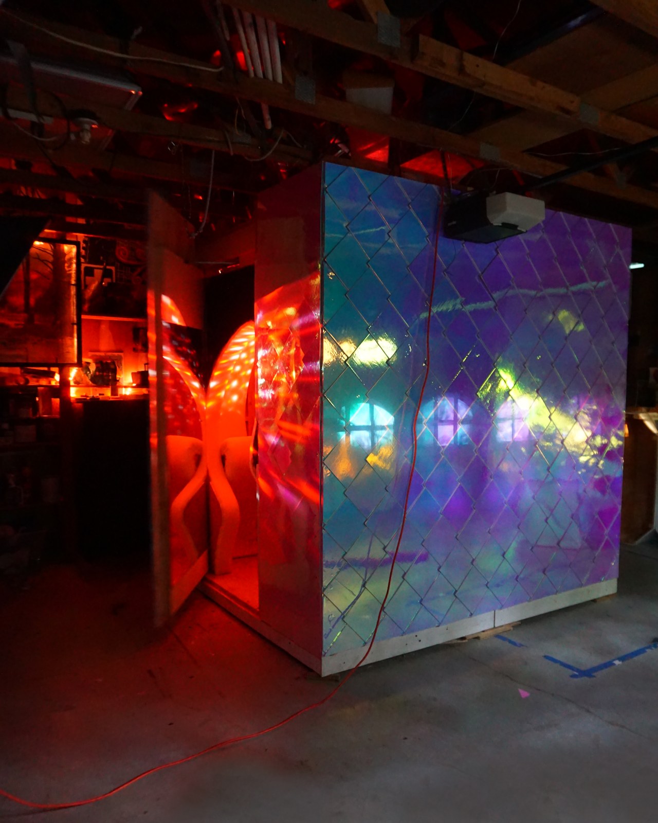 Goose Cube with lasers — Photograph