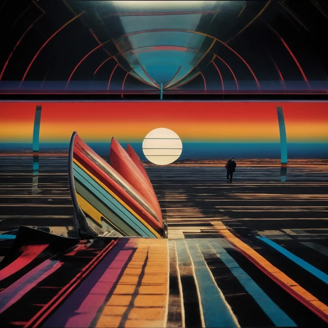 Board toward the sunset